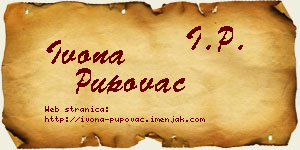 Ivona Pupovac vizit kartica